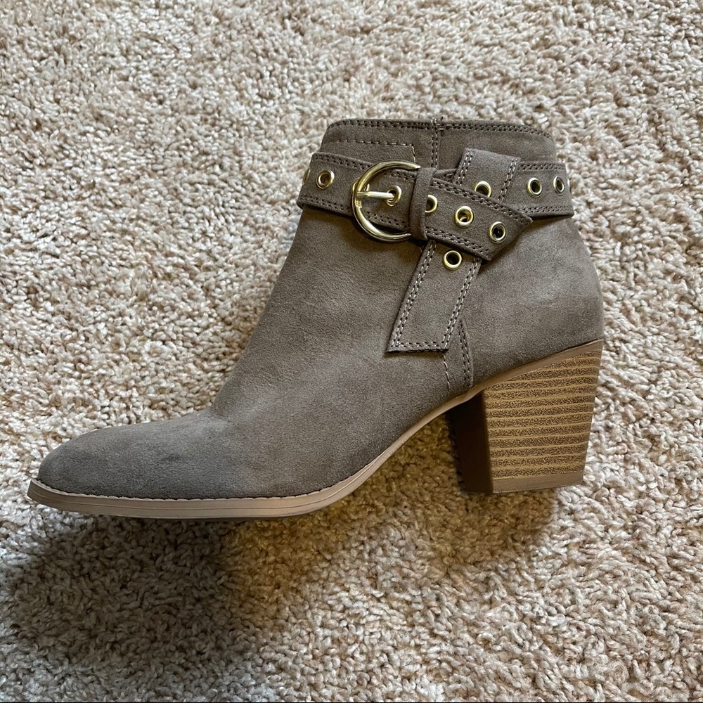Faux Suede Brown Booties